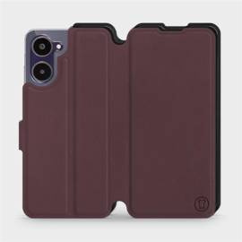 Etui Soft Touch do Realme 10 - wzór Matowy burgund z czernią
