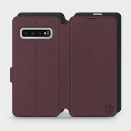 Etui Soft Touch do Samsung Galaxy S10 - wzór Matowy burgund z czernią