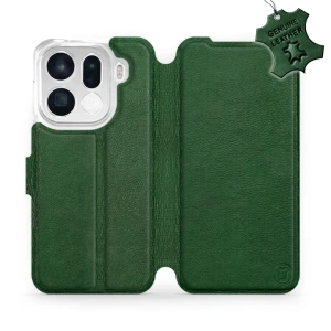 Etui ze skóry naturalnej do OPPO Find X9 pro - wzór Green Leather
