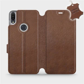 Etui ze skóry naturalnej do Asus Zenfone Max Pro M1 ZB602KL - wzór Brown Leather
