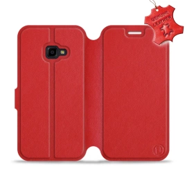 Etui ze skóry naturalnej do Samsung Galaxy Xcover 4 - wzór Red Leather