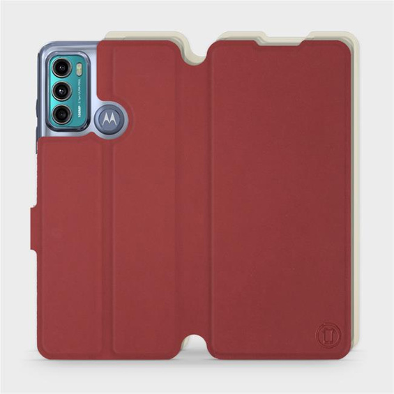 Etui Soft Touch do Motorola Moto G60 - wzór Zachodząca czerwień z platyną