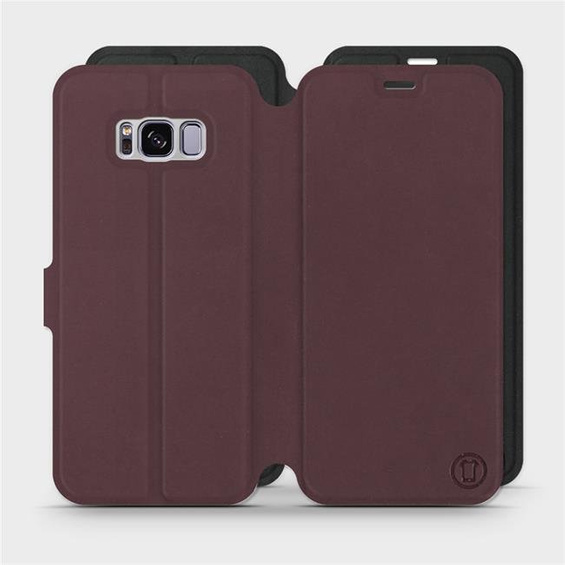 Etui Soft Touch do Samsung Galaxy S8 - wzór Matowy burgund z czernią