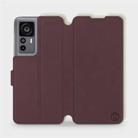 Etui Soft Touch do Xiaomi 12T Pro - wzór Matowy burgund z platyną