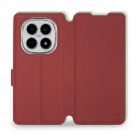 Etui Soft Touch do Xiaomi Redmi Note 15 5G - wzór Zachodząca czerwień z platyną