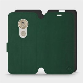 Etui Soft Touch do Motorola Moto G7 Play - wzór Miejska zieleń z czernią
