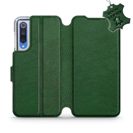 Etui ze skóry naturalnej do Xiaomi Mi 9 SE - wzór Green Leather
