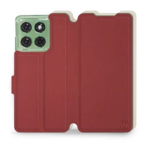 Etui Soft Touch do Motorola Edge 60 - wzór Zachodząca czerwień z platyną