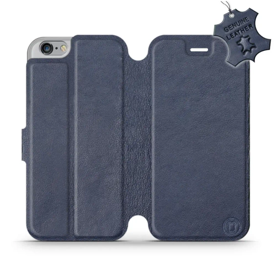 Etui ze skóry naturalnej do Apple iPhone 6 - wzór Blue Leather