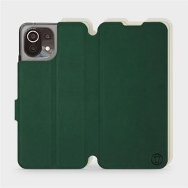 Etui Soft Touch do Xiaomi Mi 11 Lite - wzór Miejska zieleń z platyną
