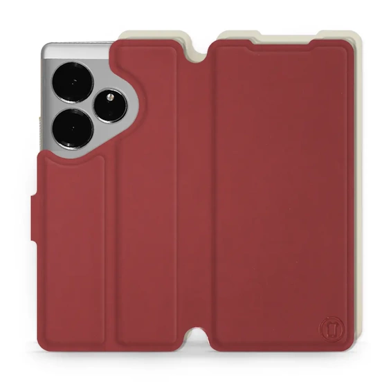 Etui Soft Touch do Realme GT 6 - wzór Zachodząca czerwień z platyną