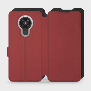 Etui Soft Touch do Nokia 5.3 - wzór Zachodząca czerwień z czernią
