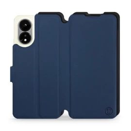 Etui Soft Touch do OPPO A38 - wzór Głęboki granat z czernią