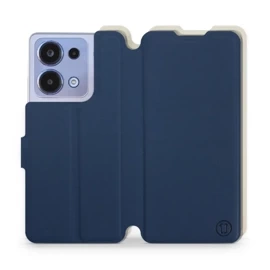 Etui Soft Touch do Xiaomi POCO M6 Pro - wzór Głęboki granat z platyną