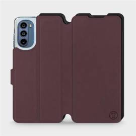 Etui Soft Touch do Motorola Moto G62 5G - wzór Matowy burgund z czernią