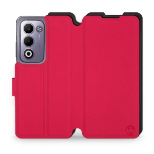 Etui Soft Touch do OPPO A5m - wzór Żywa czerwień z czernią