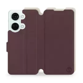 Etui Soft Touch do OnePlus Nord 3 5G - wzór Matowy burgund z platyną