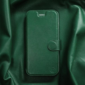 Etui ze skóry naturalnej do Huawei Nova 3 - wzór Green Leather