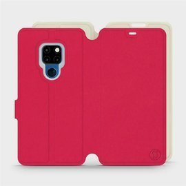 Etui Soft Touch do Huawei Mate 20 - wzór Żywa czerwień z platyną