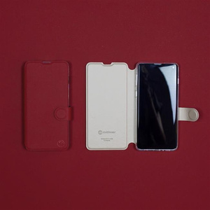 Etui Soft Touch do Samsung Galaxy M51 - wzór Zachodząca czerwień z platyną