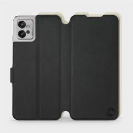 Etui Soft Touch do Motorola Moto G32 - wzór Satynowa czerń z platyną