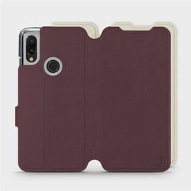 Etui Soft Touch do Xiaomi Redmi 7 - wzór Matowy burgund z platyną