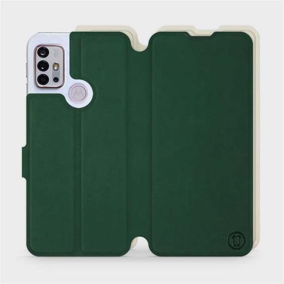 Etui Soft Touch do Motorola Moto G10 - wzór Miejska zieleń z platyną