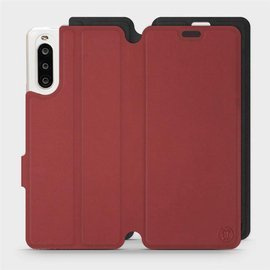 Etui Soft Touch do Sony Xperia 10 II - wzór Zachodząca czerwień z czernią