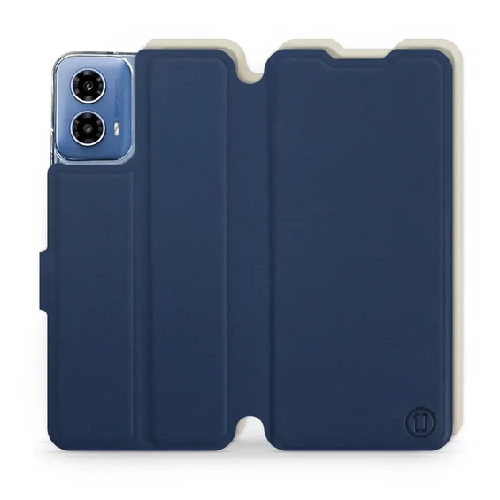 Etui Soft Touch do Motorola Moto G34 5G - wzór Głęboki granat z platyną