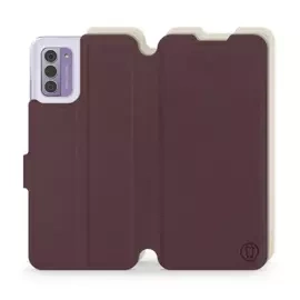 Etui Soft Touch do Nokia G42 - wzór Matowy burgund z platyną
