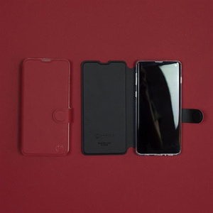 Etui Soft Touch do Samsung Galaxy A12 - wzór Zachodząca czerwień z czernią