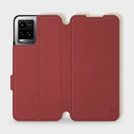 Etui Soft Touch do Vivo Y33S - wzór Zachodząca czerwień z platyną