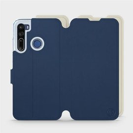Etui Soft Touch do HTC Desire 20 Pro - wzór Głęboki granat z platyną