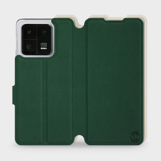 Etui Soft Touch do Xiaomi 13 Pro - wzór Miejska zieleń z platyną