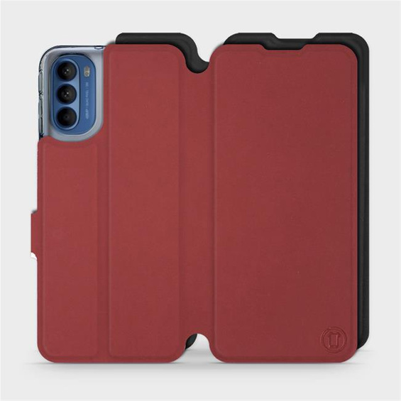 Etui Soft Touch do Motorola Moto G41 - wzór Zachodząca czerwień z czernią