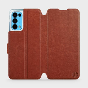Etui do OPPO RENO 5 5G - wzór Brown&Orange