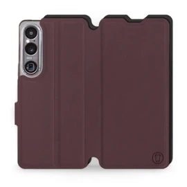 Etui Soft Touch do Sony Xperia 1 VI - wzór Matowy burgund z czernią