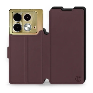 Etui Soft Touch do Infinix Note 40 - wzór Matowy burgund z czernią