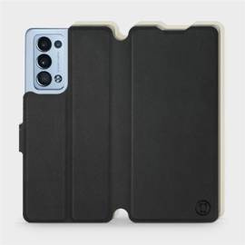 Etui Soft Touch do OPPO Reno 6 Pro 5G - wzór Satynowa czerń z platyną