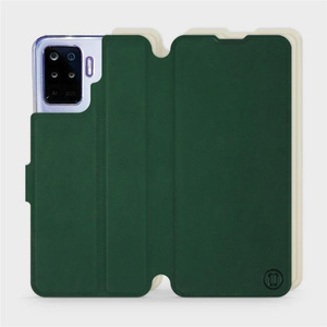 Etui Soft Touch do OPPO Reno 5 Lite - wzór Miejska zieleń z platyną