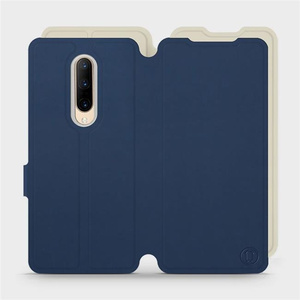 Etui Soft Touch do OnePlus 7 Pro - wzór Głęboki granat z platyną