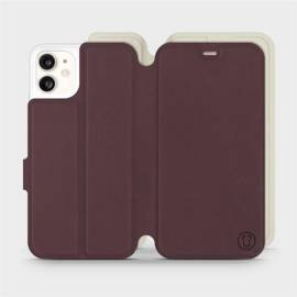 Etui Soft Touch do Apple iPhone 11 - wzór Matowy burgund z platyną