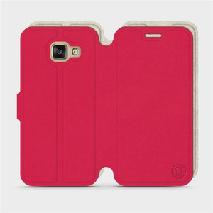 Etui Soft Touch do Samsung Galaxy A3 2016 - wzór Żywa czerwień z platyną