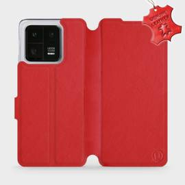 Etui ze skóry naturalnej do Xiaomi 13 Pro - wzór Red Leather