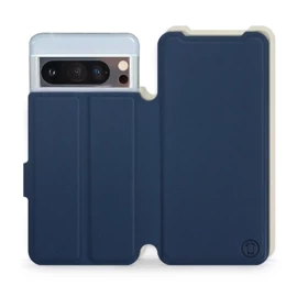 Etui Soft Touch do Google Pixel 8 Pro - wzór Głęboki granat z platyną