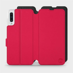 Etui Soft Touch do Samsung Galaxy A50 - wzór Żywa czerwień z czernią