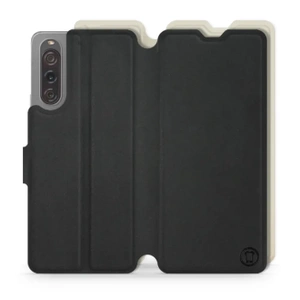 Etui Soft Touch do Sony Xperia 10 V - wzór Satynowa czerń z platyną