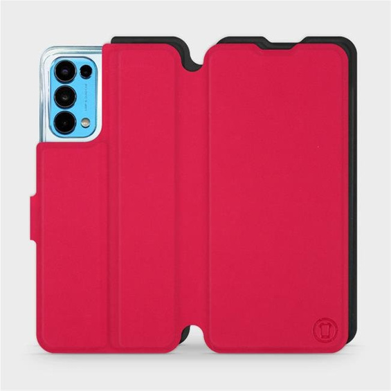 Etui Soft Touch do OPPO RENO 5 5G - wzór Żywa czerwień z czernią