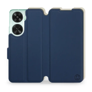 Etui Soft Touch do Huawei Nova 12 SE - wzór Głęboki granat z platyną