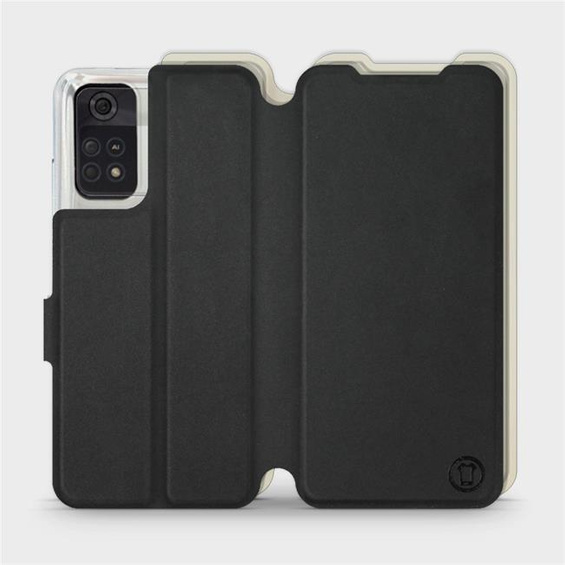 Etui Soft Touch do Xiaomi POCO M4 Pro 4G - wzór Satynowa czerń z platyną